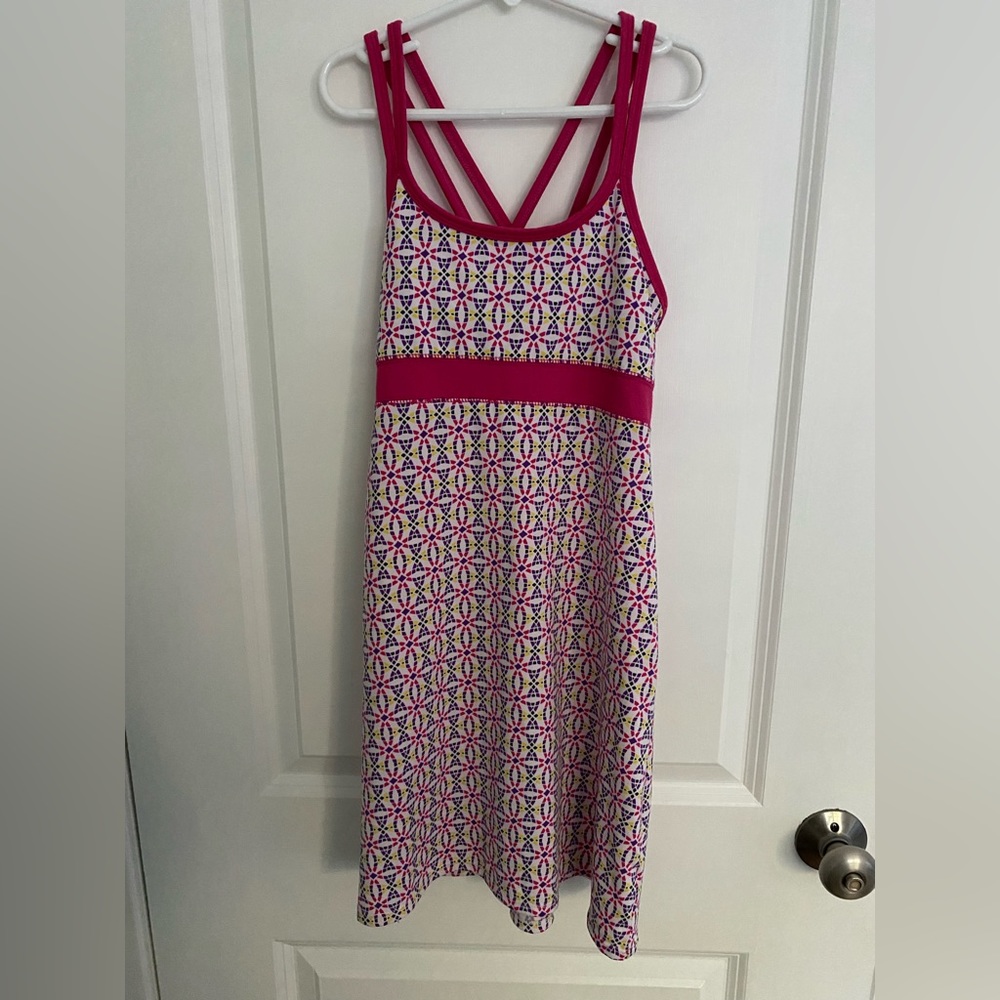 Girls dress with built in sports bra